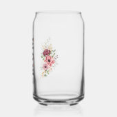 フローラママ – ピンクとクリームリパーソナライズされたビー ガラス缶 (左)