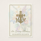 フローラマリアンクロス葬儀祈りの言葉カード (正面)