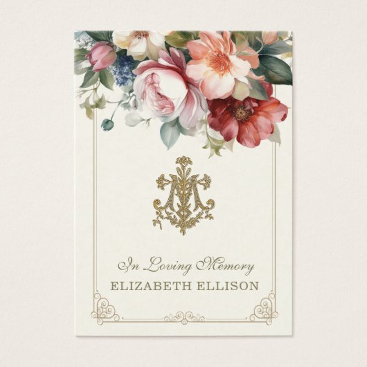 フローラマリアンクロス葬儀祈りの言葉カード (正面)