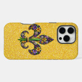 フローラマルディグラ（紋章の）フラ・ダ・リ iPhoneケース (裏面横)