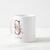 フローラマルーン赤面追加Name Letter S Monogram コーヒーマグカップ (正面左)