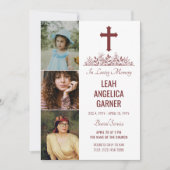 フローラマロンクロス3写真白埋葬サービス 招待状 (正面)