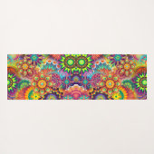 フローラマンダラコラージュサイケデリックヨガマット ヨガマット (裏面(横))