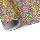 フローラマンダラコラージュサイケデリック ラッピングペーパー (ロールコーナー)