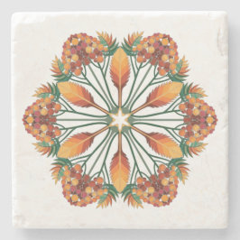 フローラマンダラデザイン秋リース ストーンコースター