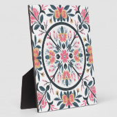 フローラマンダラパターンデザイン。装飾芸術 フォトプラーク (側面)