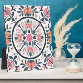 フローラマンダラパターンデザイン。装飾芸術 フォトプラーク (側面)