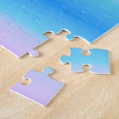 フローラマンダラピースパープカラフルルアクアブルー ジグソーパズル (側面)