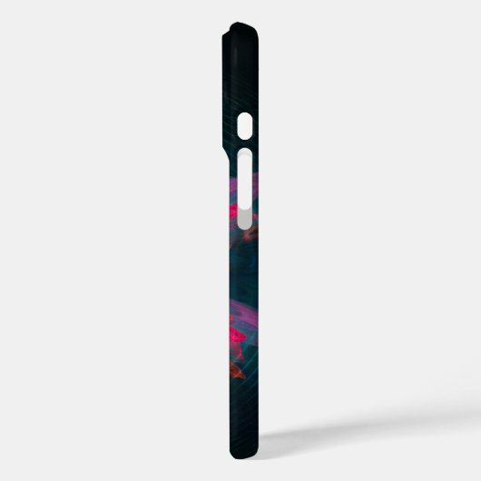 フローラマンダラフラワーオレンジレッドブルー抽象芸術 Case-Mate iPhoneケース (裏面 / 左)