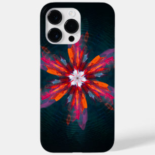 フローラマンダラフラワーオレンジレッドブルー抽象芸術 Case-Mate iPhone 14 PRO MAXケース