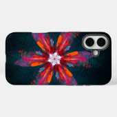 フローラマンダラフラワーオレンジレッドブルー抽象芸術 Case-Mate iPhoneケース (裏面 (横))