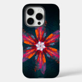 フローラマンダラフラワーオレンジレッドブルー抽象芸術 Case-Mate iPhoneケース (裏面)