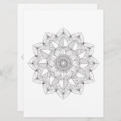 フローラマンダラブラックラインカラーリングテンプレートv1 シーズンカード (正面/裏面)