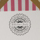 フローラマンダラモダンタイポグラフィ差出人住所 セルフインキングスタンプ