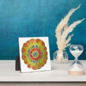 フローラマンダラ絵を描ハンド5.25 x 5.25イーゼル付き フォトプラーク (インサイチュ)