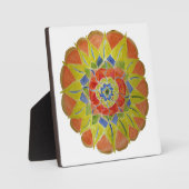 フローラマンダラ絵を描ハンド5.25 x 5.25イーゼル付き フォトプラーク (正面)