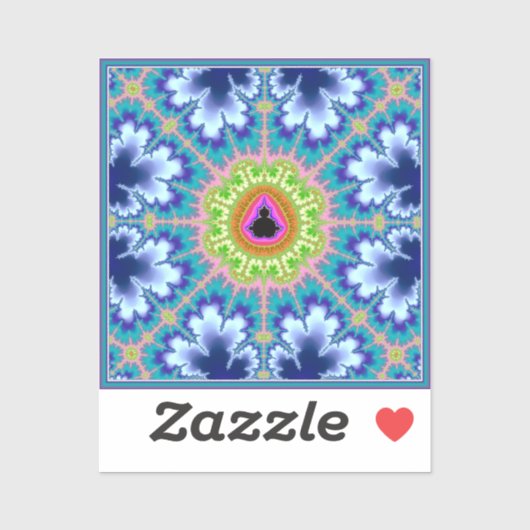 フローラマンデルブロットフラクタル シール (シート)