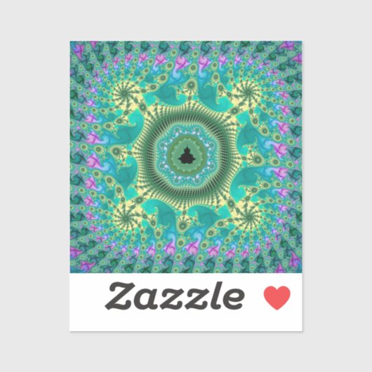 フローラマンデルブロットフラクタル シール (シート)