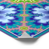 フローラマンデルブロットフラクタル ポスター (角)