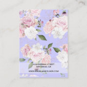 フローラマーブルパープルネックレスディスプレイ 名刺 (裏面)