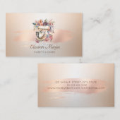 フローラミキサバラ金ゴールドブラシストロークベーカリー 名刺 (正面/裏面)