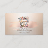 フローラミキサバラ金ゴールドブラシストロークベーカリー 名刺 (正面)