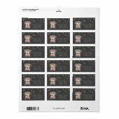 フローラミキサーゴールドフォイル紙吹雪 ラベル (フルシート)