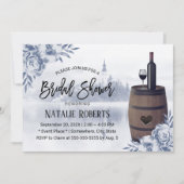 フローラミスティ素朴レイクワインバレルブライダルシャワー 招待状 (正面)