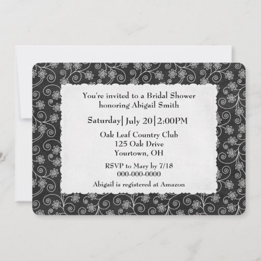 フローラミセスブライダルシャワー招待状 招待状 (裏面)