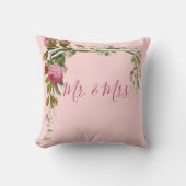 フローラミセス結婚の花婿ピンクエレガント色 クッション (正面)