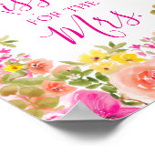 フローラミセス・キスの数ブライダルシャワー ポスター (角)