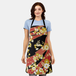 フローラミックス着物パターン エプロン
