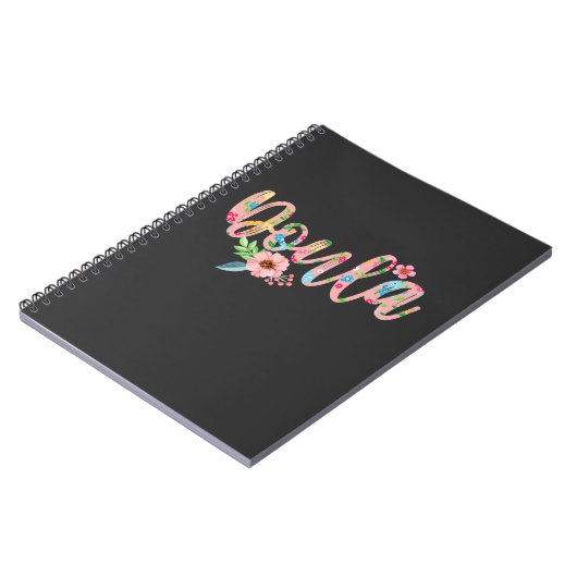 フローラミッドワイフフラワーキュートベビー誕生ドゥラ ノートブック (左側)