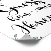 フローラミツバチの巣蜂蜜スイートビー推測ミツバチ ポスター (角)