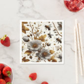 フローラミツバチテーマ紙プレート スタンダードカクテルナプキン (インサイチュ)