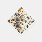 フローラミツバチテーマ紙プレート スタンダードカクテルナプキン (角)