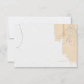 フローラミニマリスト水カラーRSVPカード 出欠カード (裏面)