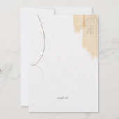 フローラミニマリスト水彩結婚式招待状 招待状 (裏面)