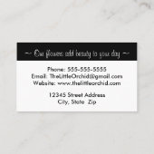 フローラミニマルな花瓶 名刺 (裏面)