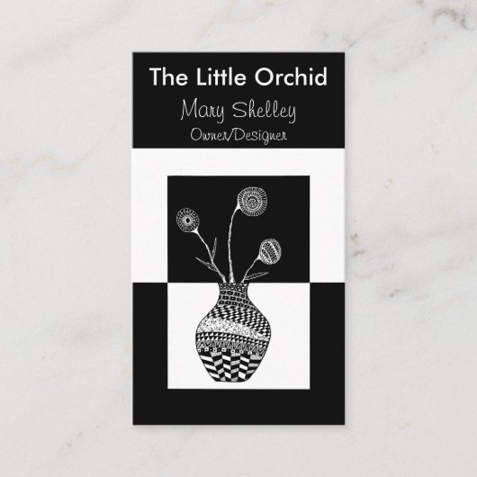 フローラミニマルな花瓶 名刺 (正面)
