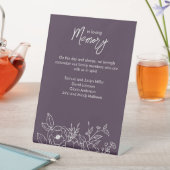 フローラミニマルの植物紫色でメモリアム 台座サイン (インサイチュ)