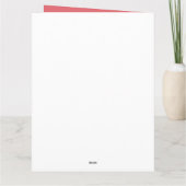 フローラミニマルイードムバラクパーソナライズされた カード (裏面)