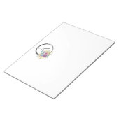 *~*フローラミニマルグリッターモノグラムイニシャルガーリー ノートパッド (アングル)