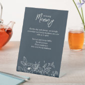 フローラミニマルボタニカルネイビーブルーインメモリーム 台座サイン (インサイチュ)