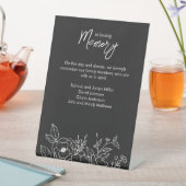 フローラミニマルボタニカルブラックノワールでメモリーム 台座サイン (インサイチュ)