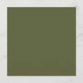 フローラミニマルボタニックモスグリーンオンホワイト結婚ズ メニュー (裏面)