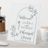 フローラミニマルリハーサルディナーウェルカム 台座サイン (インサイチュ)