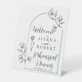 フローラミニマルリハーサルディナーウェルカム 台座サイン (正面)