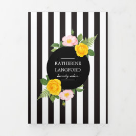 フローラミニマルリース美しいサロンスイート 三つ折りカード