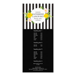 フローラミニマルリース美しいサロンブラックスティープ ラックカード